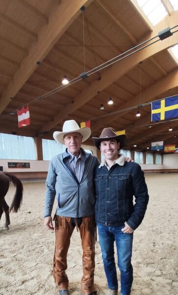 Gerard Magin de Cavalls de Calma junto a Buck Brannaman, el mejor entrenador de caballos del mundo.